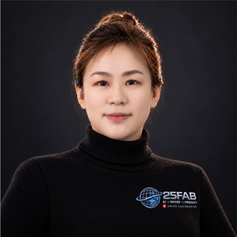 Yanfen Zhai, identified as Founder and CEO of 25FAB on her LinkedIn profile