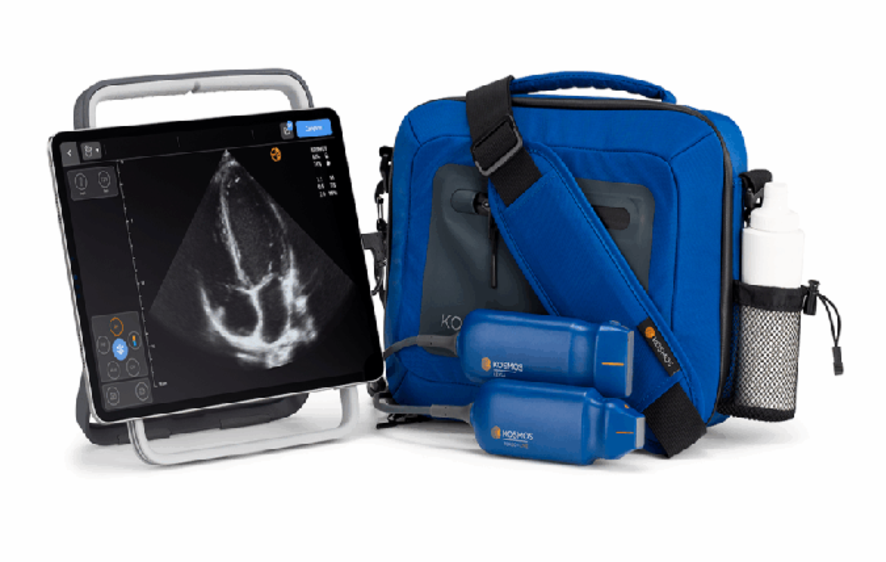Kosmos Mobile kit photograph reproduced in Lau et al., showing tablet, carrying bag and covered probe options
