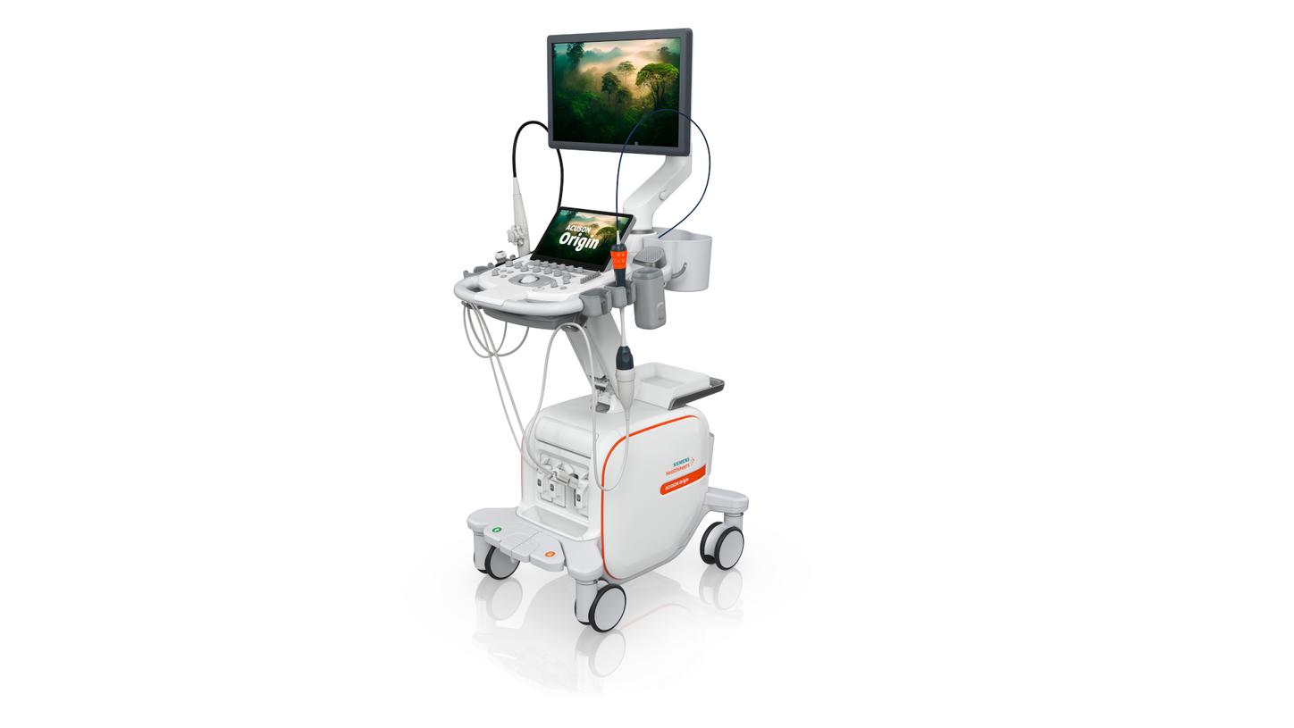 Siemens Healthineers ACUSON Origin ultrasound system, shown in the manufacturer's October 12, 2026 press release